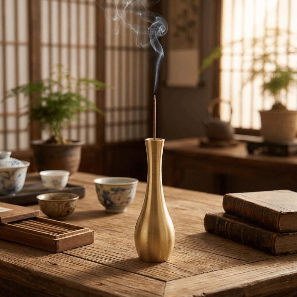 Compact Incense Burner Vintage Fragrance Incense Stick Plate Mini Vase Study Office