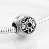 New 925 Sterling Silver Love Family Enamel Round Shape Cz Beads Fit Original Charms Bracelet Bead Jewelry Making