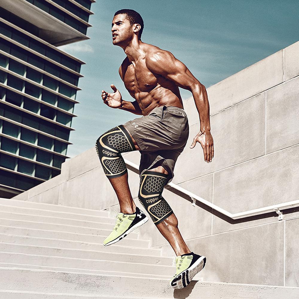 1 шт. спортивный медный наколенник для облегчения боли при артрите, поддерживающий наколенник, компрессионный для фитнес-тренировок для мужчин и женщин