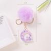 Adorable Glitter Initial Keychain Sparkling Resin Alphabet Pendant With Fluffy Letter Charm For Girls Bags Backpacks Accessories