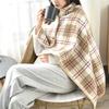 Buckled Shawl Blanket Versatile Shawl Blanket A-Type Warm Double-Layer Thick Office Student Dormitory Nap Blanket Nap