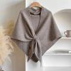 Solid Color Triangle Scarf Soft Sweater Shawl Cape Casual Knitted Shawl