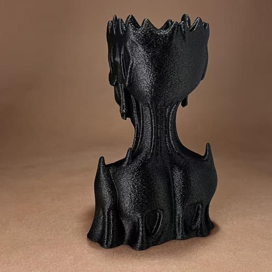 3D-печатная статуэтка тающего скелета Yousheng, матово-черный готический череп, держащий подбородок, скульптура в темном стиле для домашнего декора, настольное украшение