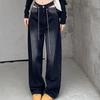 Новые уличные джинсы, женские широкие брюки в стиле хип-хоп, хлопковые свободные ретро-цепочки, съемные крутые женские джинсовые брюки для девочек