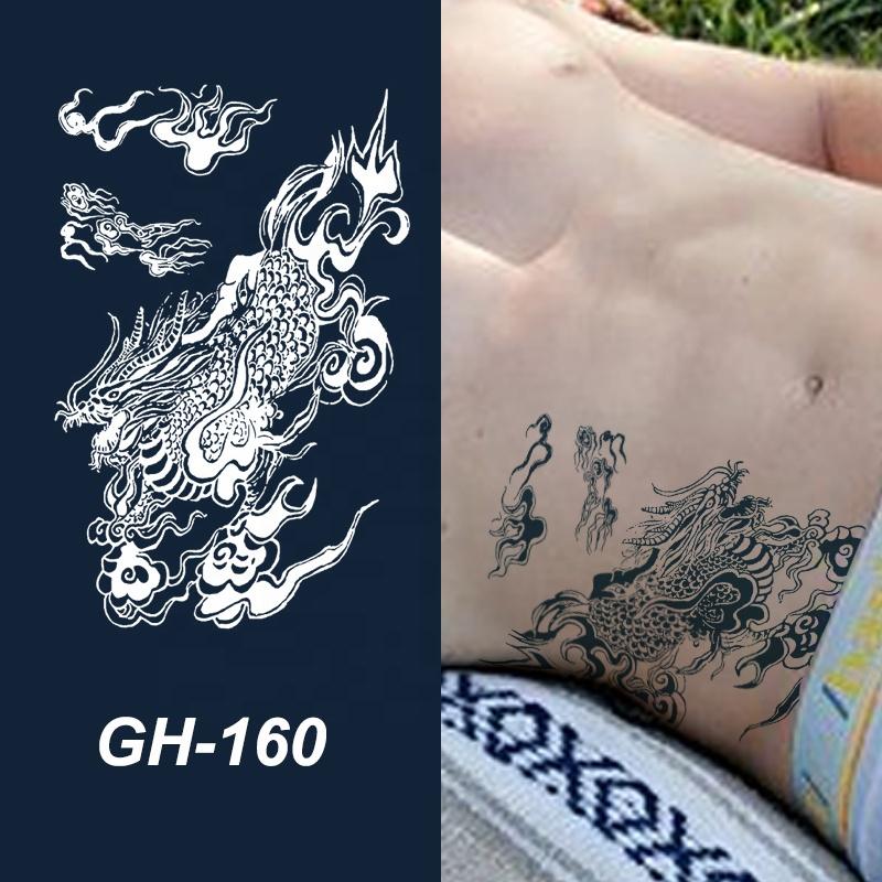 GH Hot Sale Waterproof Long Lasting Temporary Tattoos Stencil Body Art Arm Chest Leg Shoulder Tattoo Stickers for Girl Men Women