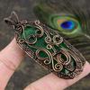 Emerald Natural Gemstone Handmade Copper Wire Wrap Jewelry Pendant 3.47 V4v55
