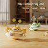 Cat Teasing Turntable: Bee-Themed Roly-Poly Toy for Self-Entertainment and Boredom Relief
