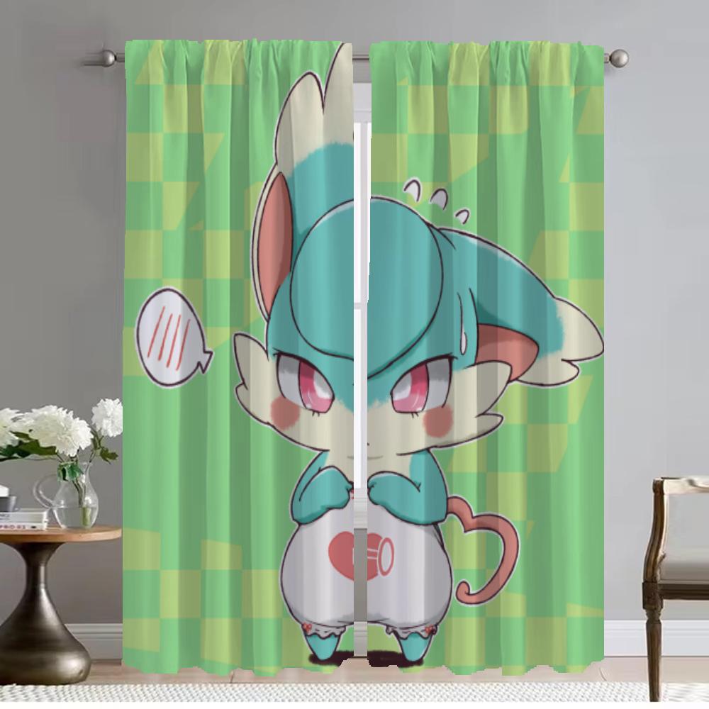 Шторы Himitsu No Cocotama для спальни, затемняющие шторы для украшения на Хэллоуин, 2-панельные шторы для домашнего интерьера