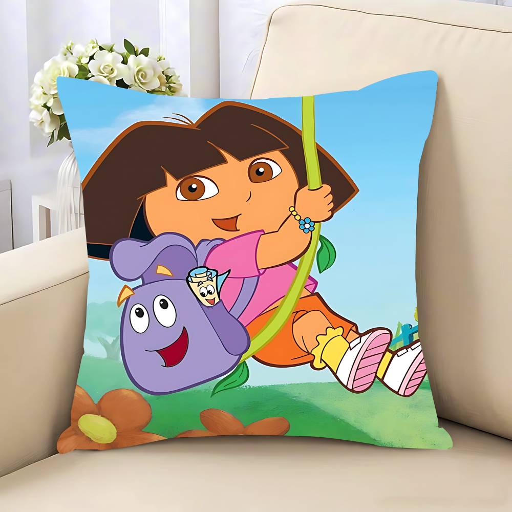 Классическая анимация Дора-путешественница Наволочка Съемная Моющаяся Наволочка – Всесезонный Мягкий Лен