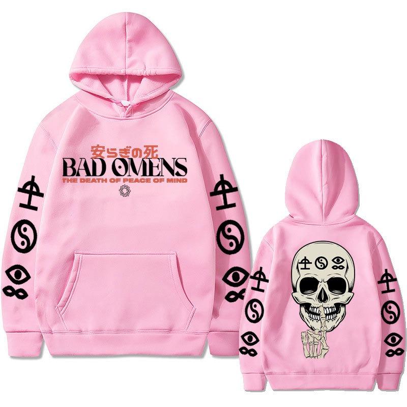 Bad Omens Группа Песня Like A Vliiain Толстовки с капюшоном с двухсторонним принтом Женские Повседневные Уличные Пуловеры Sudaderas