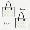 Floral Bow Tote Bag Fashion Daily Handbag Casual Canvas Shoulder Bag for Shopping Travel Outdoor Women Lightweight Utility Carry Bag