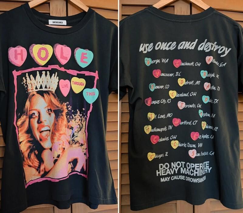 Hole Live Through This двусторонняя базовая черная унисекс футболка в ретро-стиле Унисекс футболка