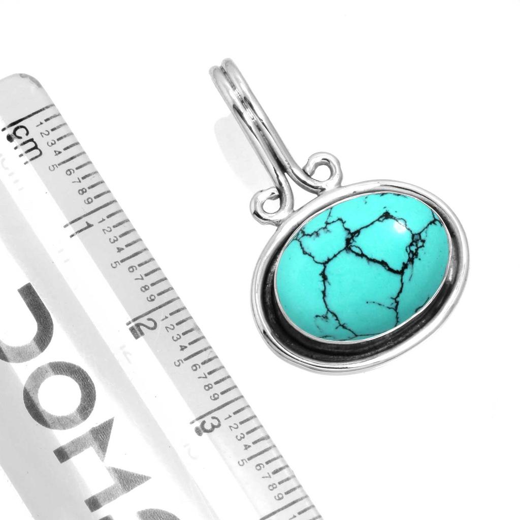 925 Sterling Silver Pendant Women Gemstone Handmade Jewelry Anniversary Gift Blue Green Purple Copper Turquoise Pearl Lapis Mother Of Pearl Boho