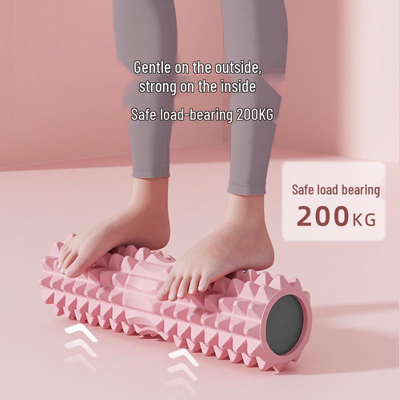 Crescent High-Intensity Foam Roller: Slimming Leg & Calf Massager with Hollow Wolf Tooth Design