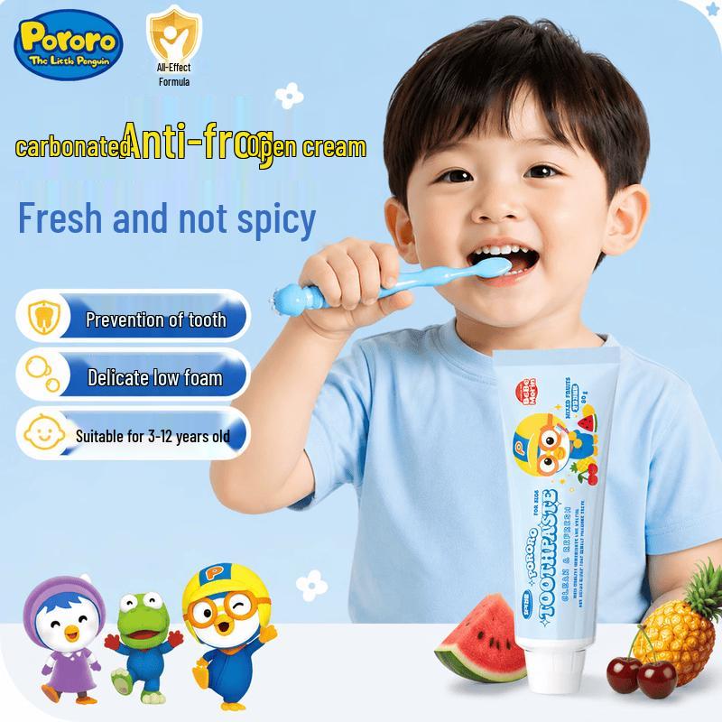 Детская фторсодержащая зубная паста Pororo