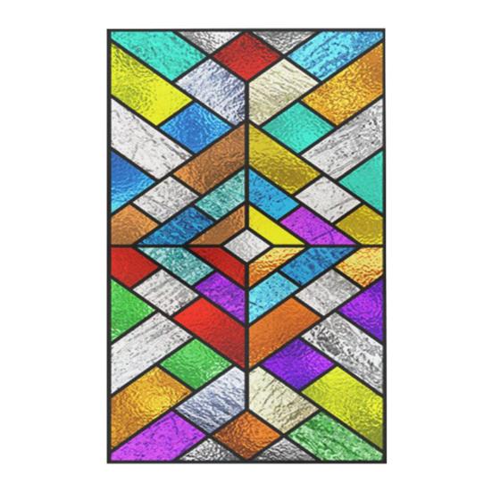 Пленка для конфиденциальности витражного окна Винтажный дом Церковь Декоративная Матовая Статическая адгезия Многоразовая УФ-защита Блокировка солнца Наклейка на стекло Покрытие