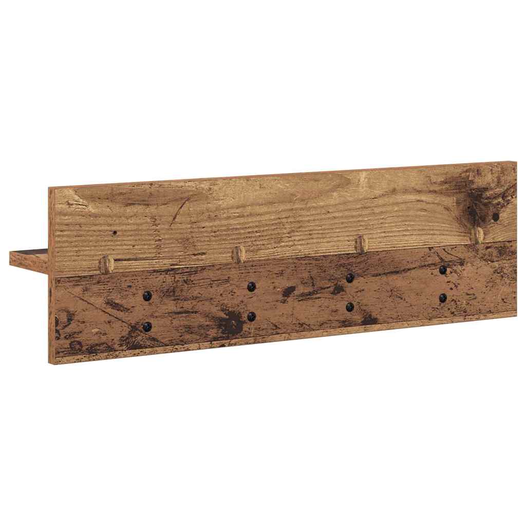 Wall Mounted Nightstand Reclaimed Wood Look 60 x 10.5 x 18 cm