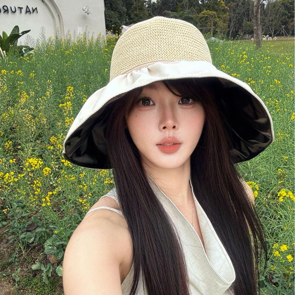 Summer vinyl outdoor sunscreen visor sports new hat UPF + portable foldable hat