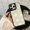 Премиальный чехол с ромашками для iPhone17promax Apple 16/15, фото рамка, зеркало, противоударный защитный чехол