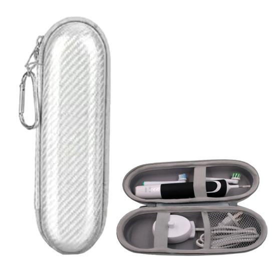 Дорожный футляр для зубных щеток с сетчатым карманом и застежкой-молнией. Ударопрочный, устойчивый к ударам органайзер для электрических зубных щеток.