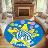 Bananas in Pyjamas Print Round Rug, Washable Floor Carpet, For Entryway Dorm Laundry Room Office Study, Home Decor Birthday Christmas Gift