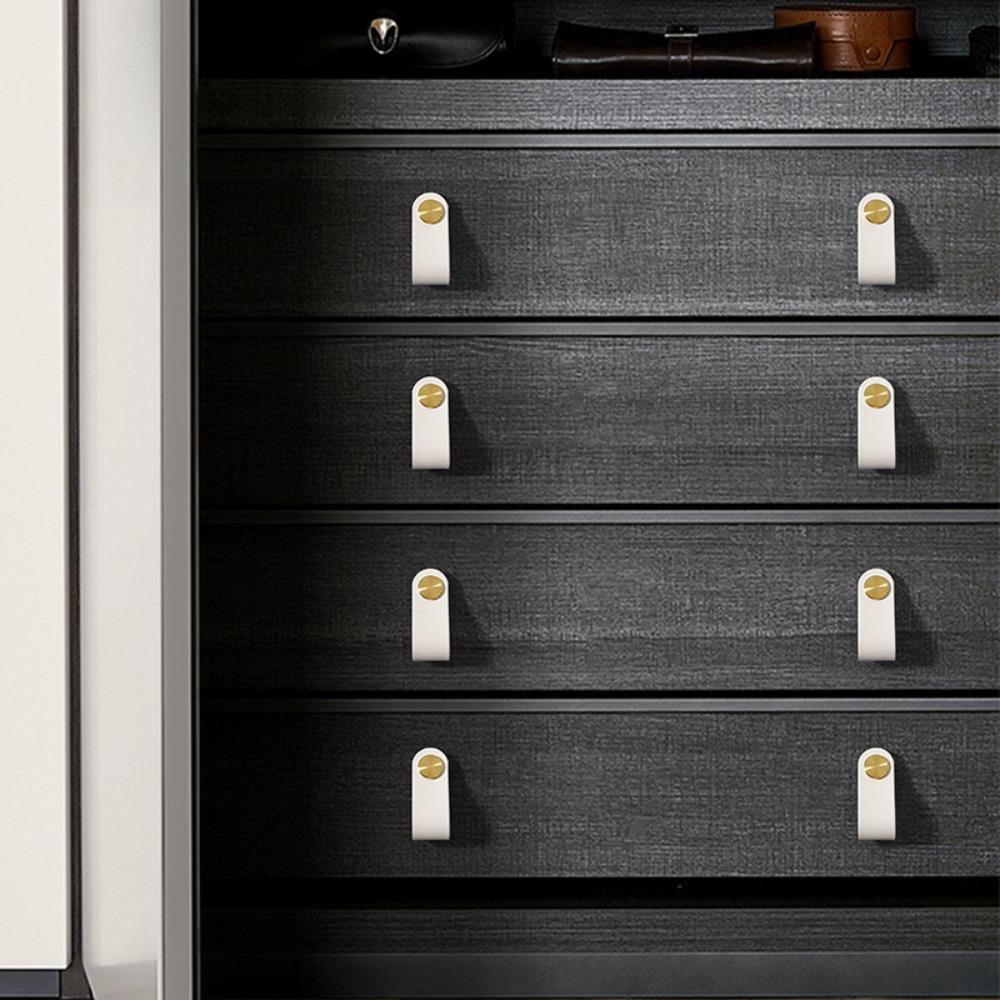 Экологичные ручки для шкафов, мебельные ручки, кожаные дверные ручки, ручки для ящиков