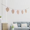 Macrame Wall Hanging Woven Tapestry, Boho Leaf Shaped Art Ornament for Nursery