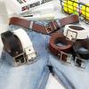 Simple Solid Color Metal Square Buckle Decoration Women Casual Wide Belt For Everyday