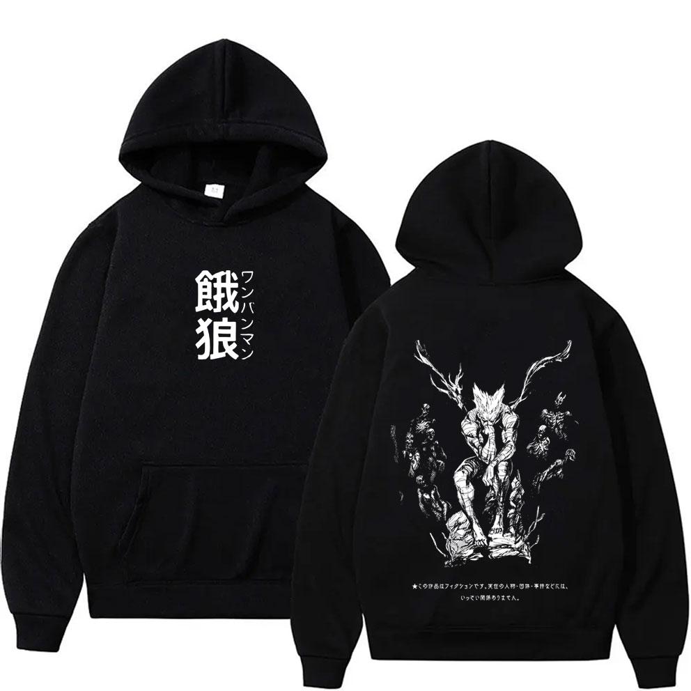 Japanese Anime One Punch Man Garou Print Hoodie Unisex Fashion Oversized Hooded Sweatshirt Male Casual Fleece Cotton Pullover