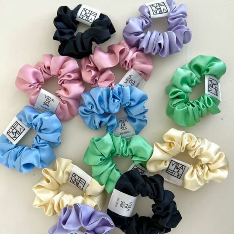 VILLA DE SILK Детские резинки-скранчи 3 шт. (Розовый/Фиолетовый/Черный)