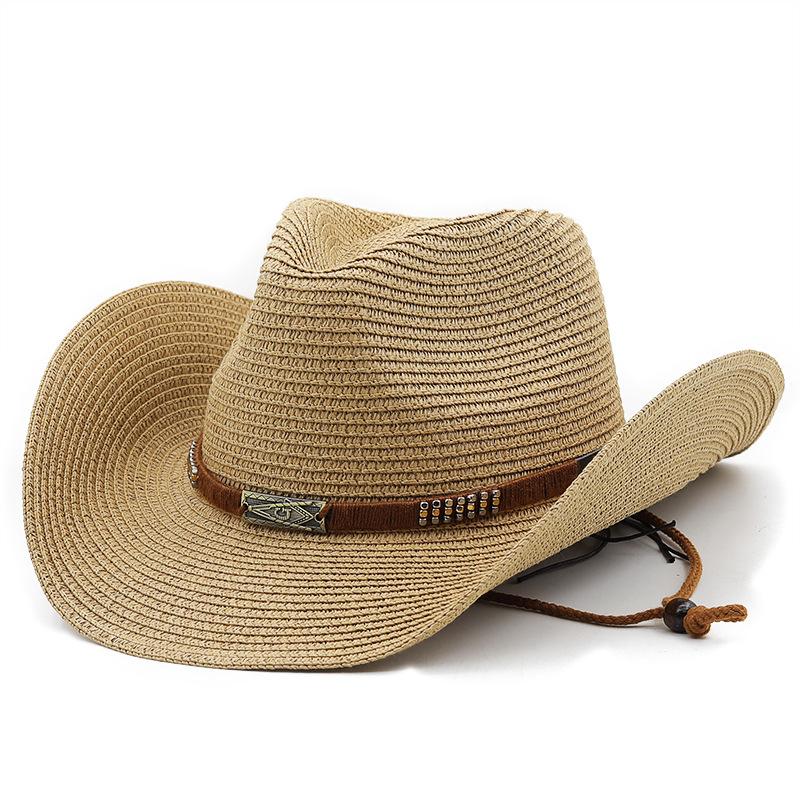 Wide Brim Straw Cowboy Hat For Men And Women, Western Cowgirl Hat, Fashion, West Fancy Dress, Party Headwear, Unisex Cap, Summer
