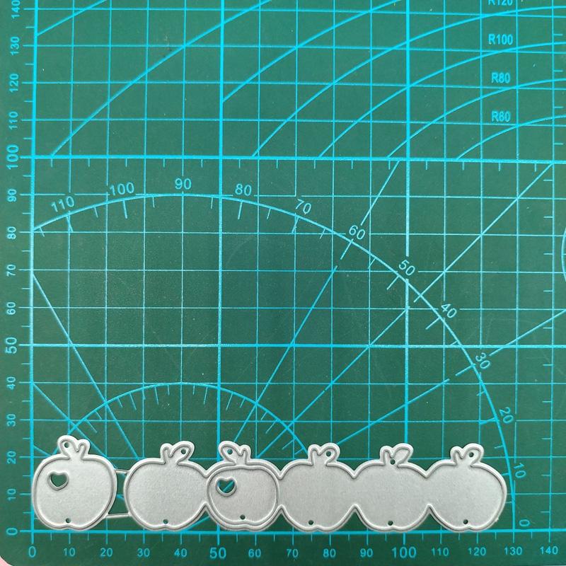 6 яблок Love Apple, дизайн, стиль, трафарет для резки металла для DIY, скрапбукинг, альбом, фототиснение, бумажная карта, ремесленный декор