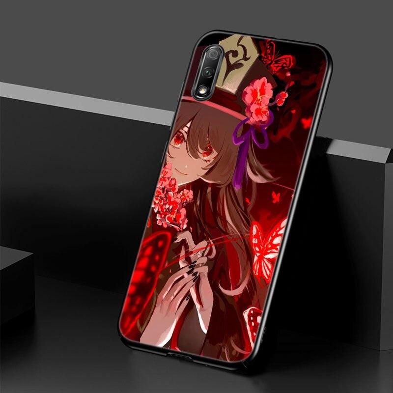 Genshin Impact Hutao Case For Huawei Honor 10X Lite 7A 8A 9X 20 Pro 7S 8C 8S 8X 9A 9C 10i 20i 30i 20E 20S 8 10 Lite Black Cover