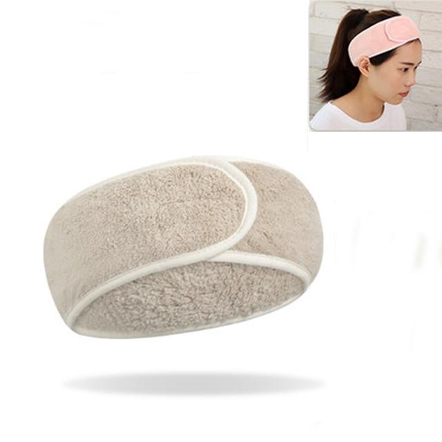Women Bath Shower Cosmetic Hair Bands Wrap Adjustable Face Washing Makeup Headband Turban Soft Towel