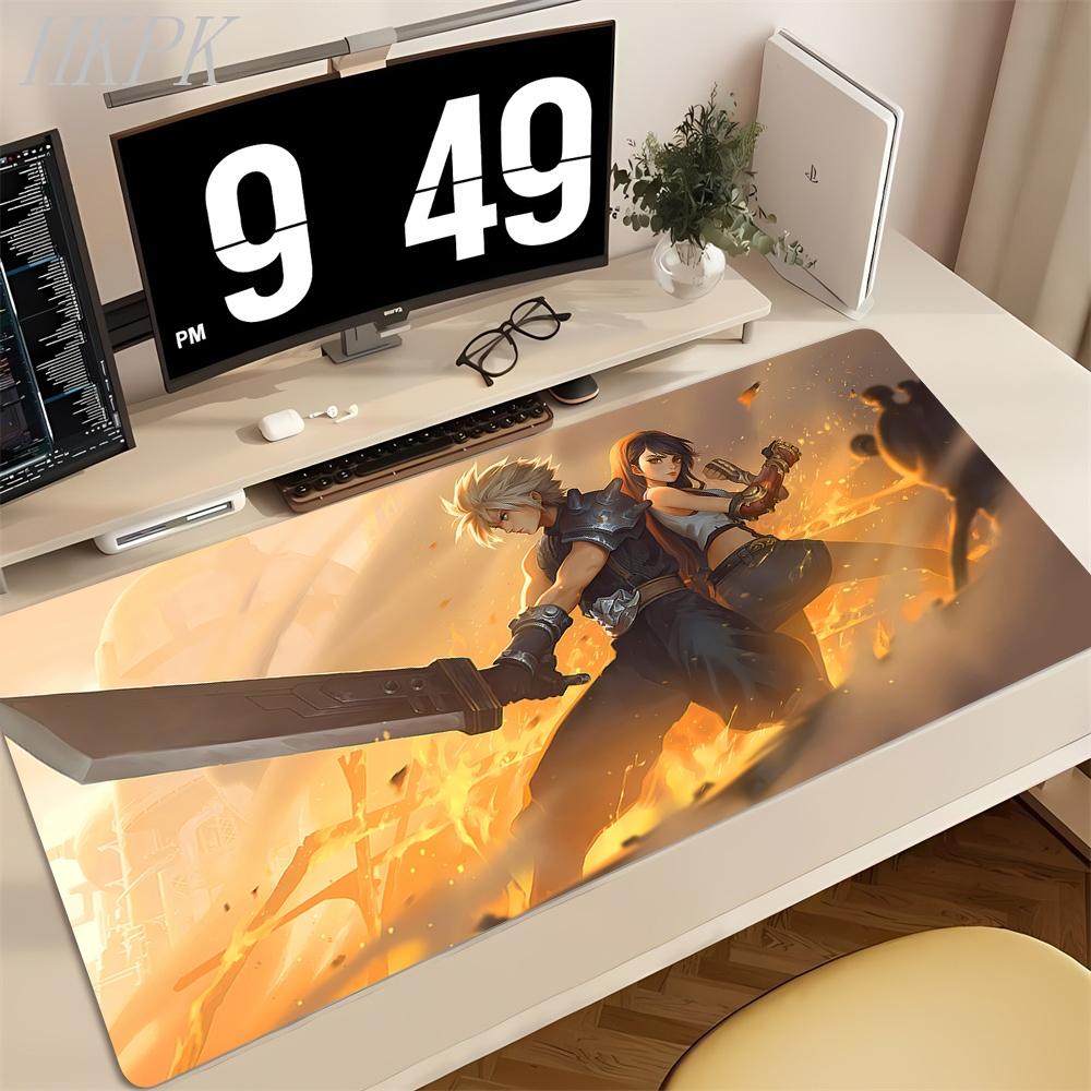 Final Fantasy VII Large Gaming Mouse Pad HD Computer Mousepad Gamer Laptop Mouse Mat Office Mausepad XXL Keyboard Mat Desk Pads