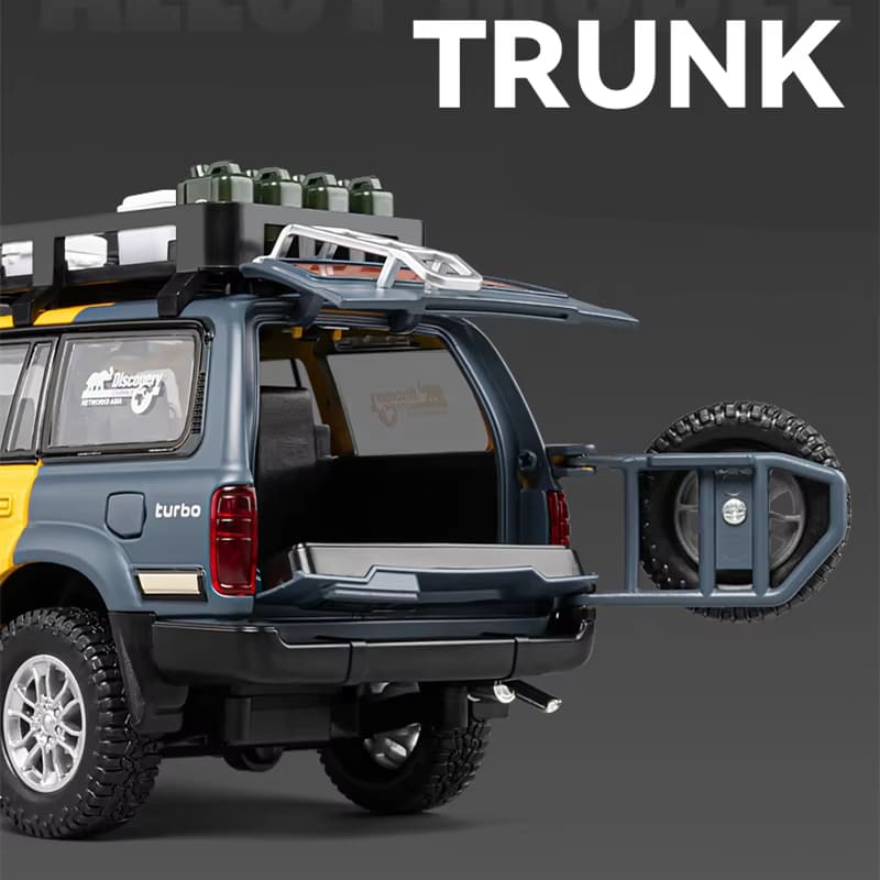 Новый 1:24 Toyota Land Cruiser LC80 Модель автомобиля из литого металла Игрушечный внедорожник Модель автомобиля Моделирование Звук и свет Детский подарок