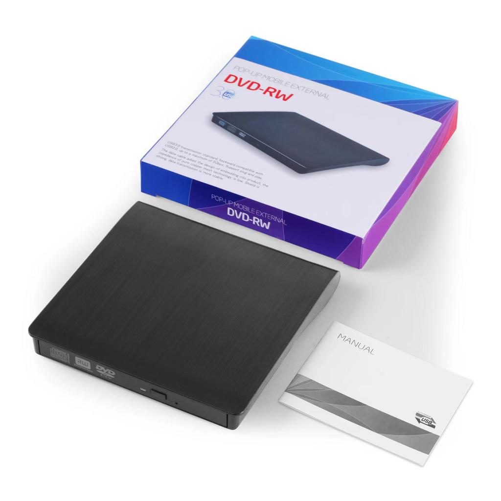 Внешний оптический DVD/CD RW привод для ноутбука, с двойным интерфейсом USB 3.0 Type-C, с текстурированной поверхностью