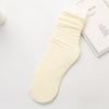 Velvet socks for girls, new summer style, thin ice silk socks, solid color mid-calf socks, dopamine socks
