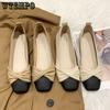 Mixed Color Women's Single Shoes Bow Soft Sole Soft Leather Comfortable Fashion Versatile Gentle Elegant Temperament Low Heel Work Flat Shoes