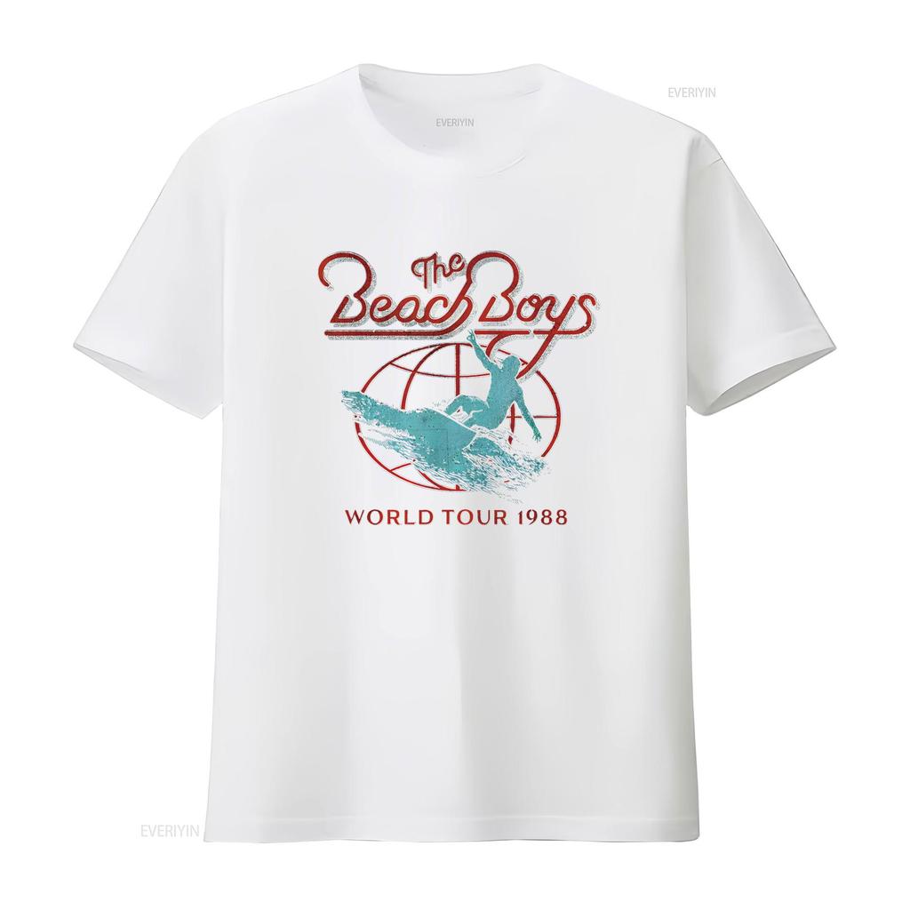 Beach Boys World Tour 1988 T Shirt vintage Washed fashion Slightly Breathable homme Casual Unisex Stylish Soft designer clothes