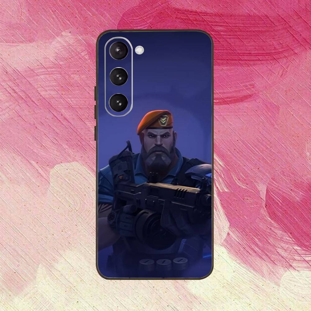 Чехол для телефона V-Valorant Agent B-Brimstone-ES для Samsung Galaxy A73,A72,A71,A70,A53,A52,A51,Другие Мягкий Черный Чехол