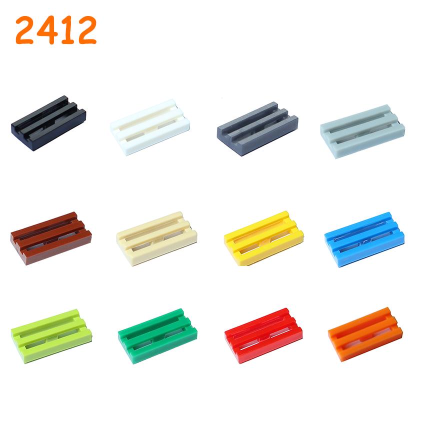 2412 30244 Building Blocks 150pcs MOC Parts Brick Tile Modified Special 1 x 2 Grille Assemble Particles