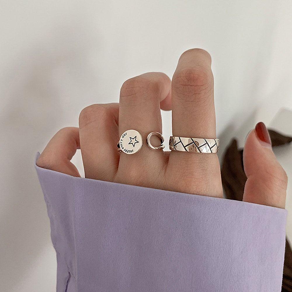 Холодный и легкий ветер открытый палец кольцо темперамент пара кольцо ниша дизайн повседневные ювелирные изделия женский