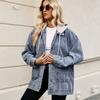 Korean Denim Jacket Women Spring Casual Loose Slimming Oversize Hooded Vintage Jean Coats Female Solid Jean Jacket Women