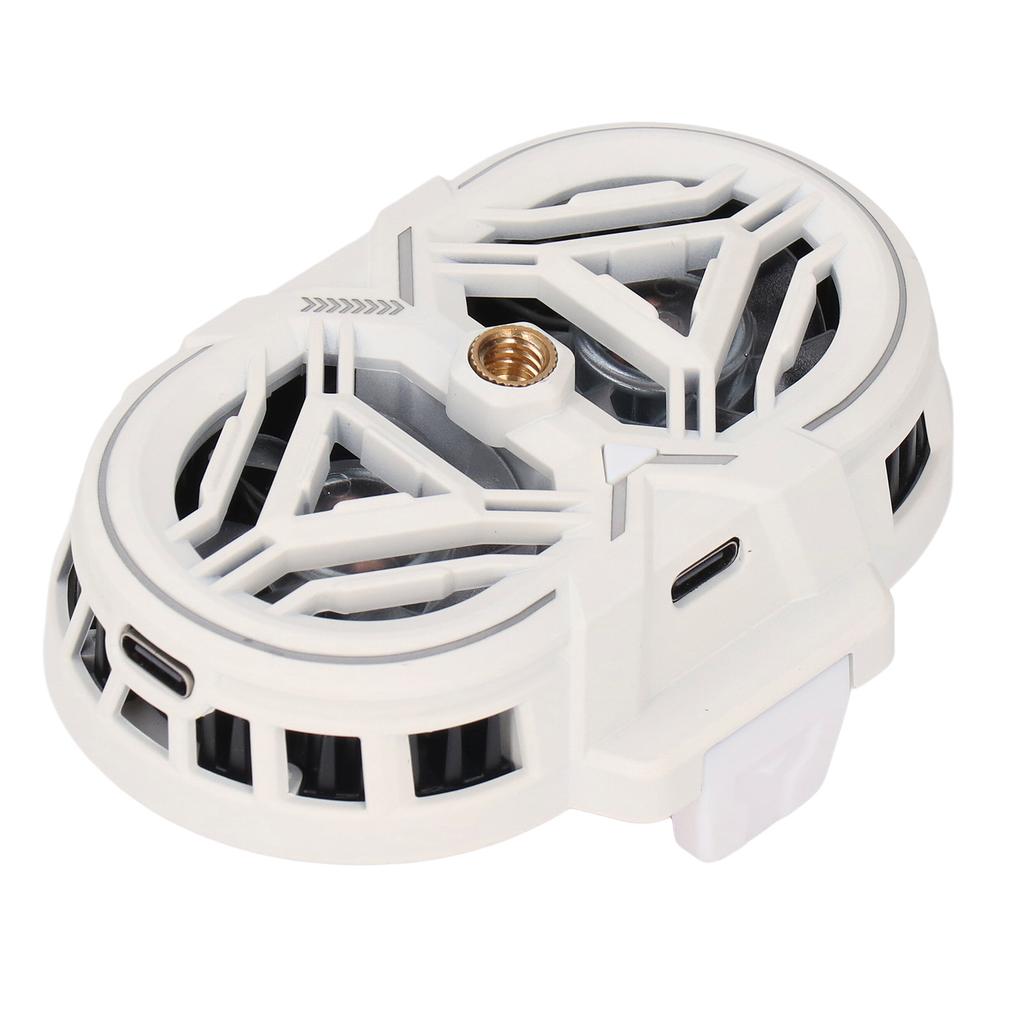 Semiconductor Phone Cooler Dual Core Dual Type C 3 Gears Ultra Quiet Cell Phone Radiator Cooling Fan with RGB Lights