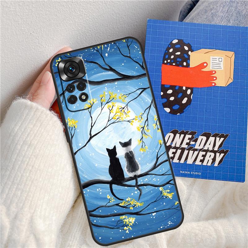 Чехол Space Happy Cats для Xiaomi Redmi Note 11 9 10 12 13 14 Pro 9S 10S 11S 12S Redmi 13C 10C 12C 14C