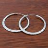 40/45/50mm Round Circle Hoop Earrings 925 Sterling Silver Charming Jewelry