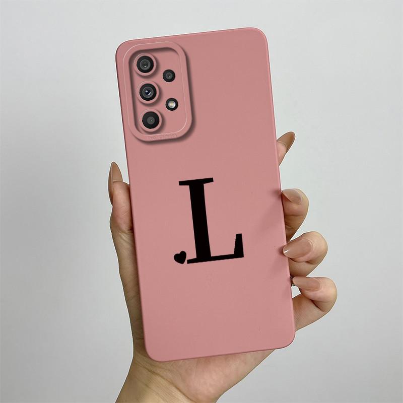 For Samsung Galaxy A13 4G Case Cute Initial Letters Silicone Fundas Phone Back Case For Samsung A13 A 13 GalaxyA13 Cover Bumper