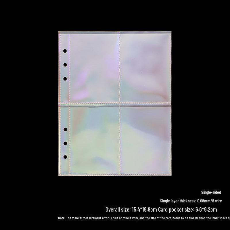 Нескользящая визитница формата А5 с 4-мя прозрачными внутренними карманами для хранения 3-дюймовых фотографий Polaroid