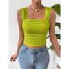 Spring and Summer Fashion Sleeveless Crop Top Square Neck Shoulder Strap Women's Vests